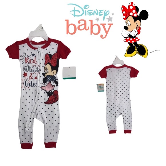 NWT Patriotic Minnie Mouse Bodysuit🇺🇸🇺🇸 - Picture 1 of 13